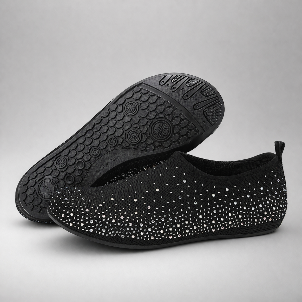 Women’s Mesh Rhinestone Slip On Shoes
