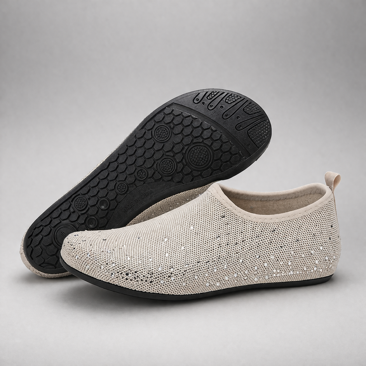 Women’s Mesh Rhinestone Slip On Shoes