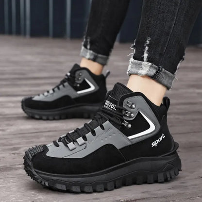 Men's Outdoor Hiking Boots - Waterproof, Non-Slip, Puncture-Proof And Smash-Proof; Correct Arch Support And Wide Toe - Suitable For Daily Wear And Outdoor Adventures