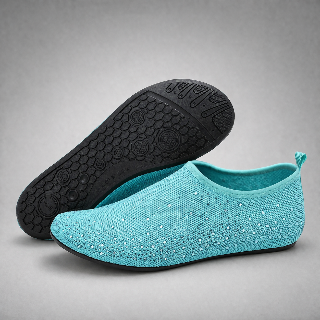 Women’s Mesh Rhinestone Slip On Shoes