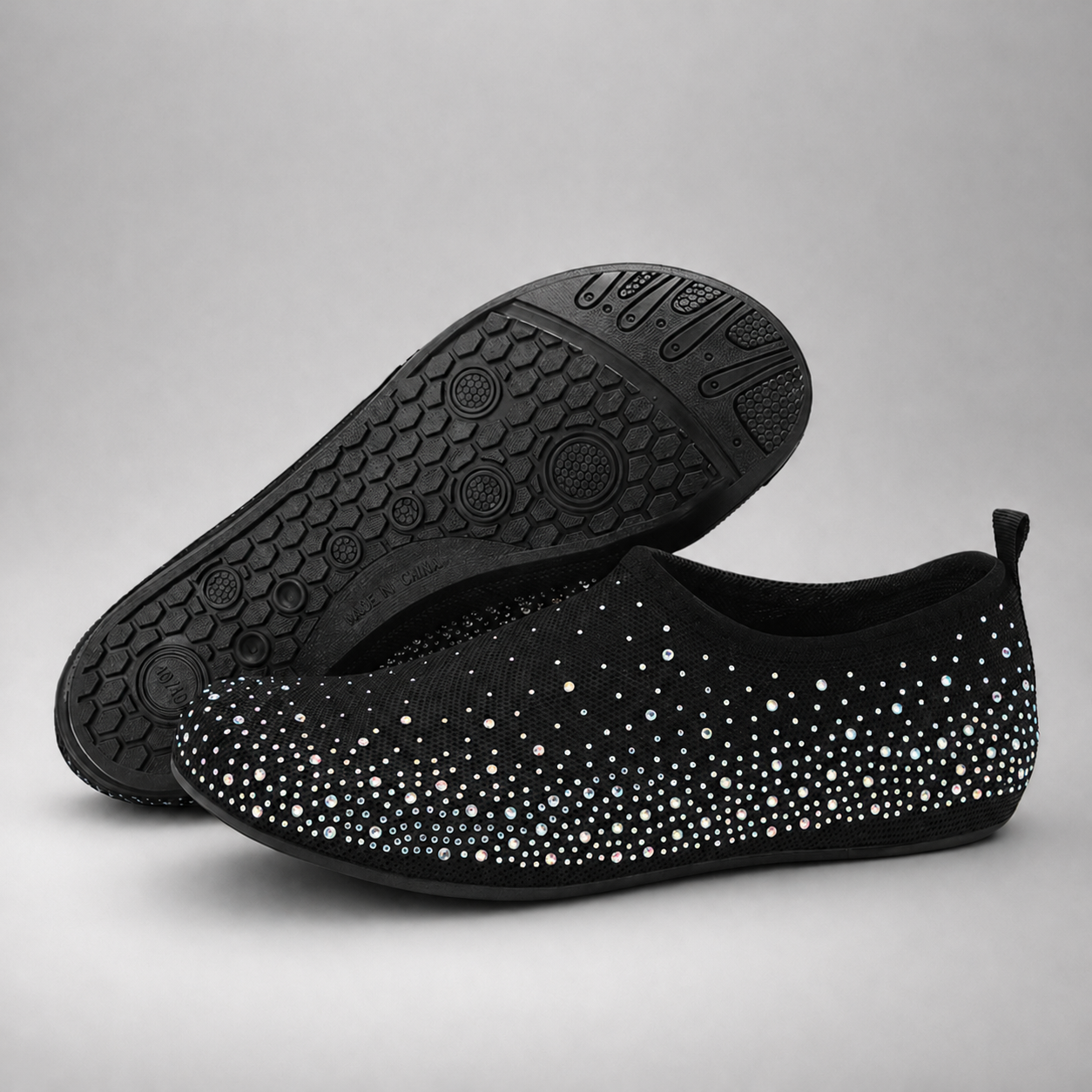 Women’s Mesh Rhinestone Slip On Shoes