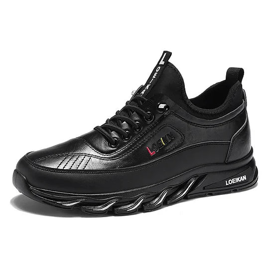 Men's Casual Fashion Orthopedic Hiking Shoes – Anti-Puncture, Anti-Collision, Non-Slip Arch Support Leather Outdoor Sports Shoes for All-Terrain Performance