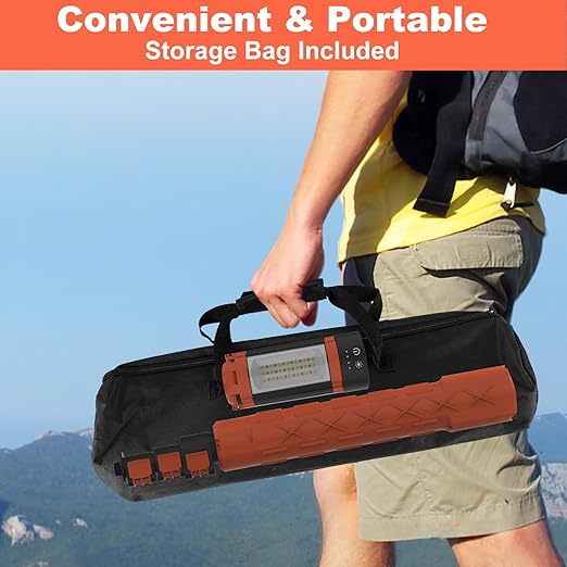 Waterproof Camping Light with Tripod, 9000mAh 3500LM USB Rechargeable LED Work Light, Portable Magnetic Lanterns & Power Bank,Dimmable 3000/4000/6500 for Garage, Hiking, Workshop, Filming, Tent