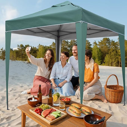 Pop Up Gazebo 3x3m Heavy Duty Outdoor Canopy Tent, Waterproof & UV Protection Folding Shelter, Portable Shade Tent for Backyard, Garden, Beach, Camping, Party & Events